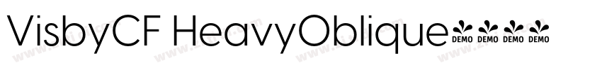 VisbyCF HeavyOblique字体转换
